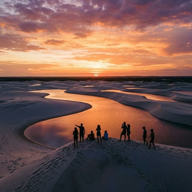 Pôr do sol nos Lençóis